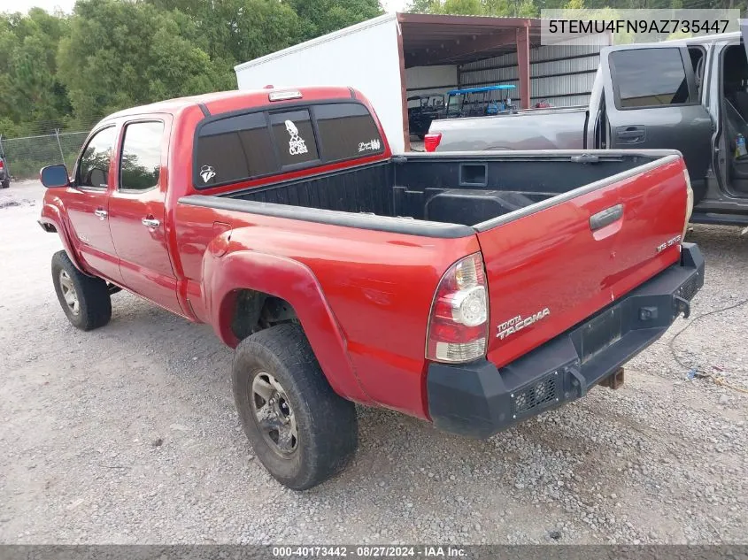 2010 Toyota Tacoma Base V6 VIN: 5TEMU4FN9AZ735447 Lot: 40173442