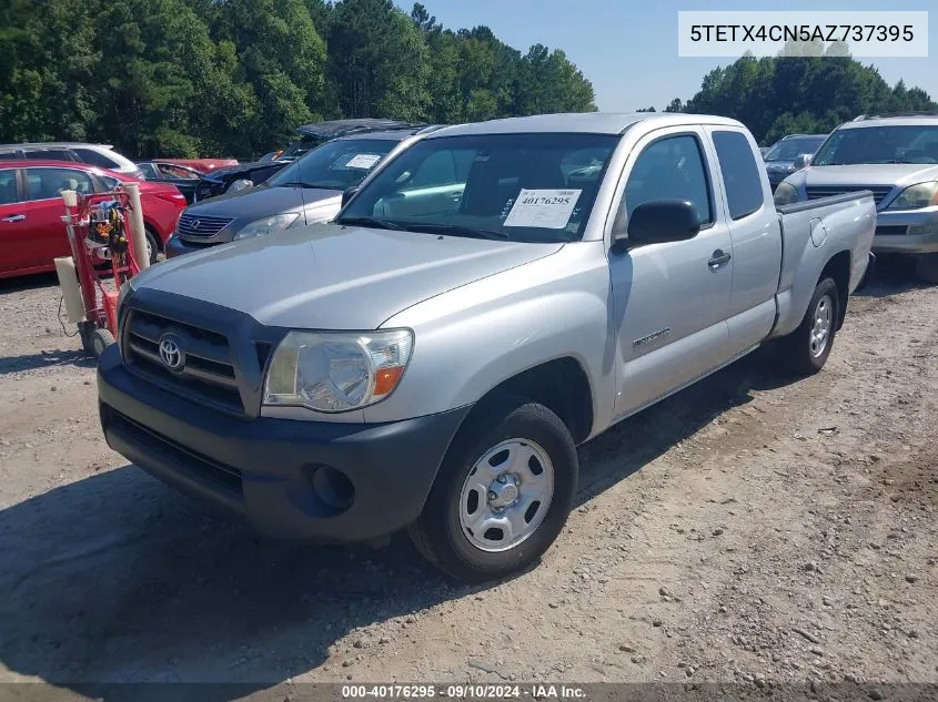 2010 Toyota Tacoma Access Cab VIN: 5TETX4CN5AZ737395 Lot: 40176295