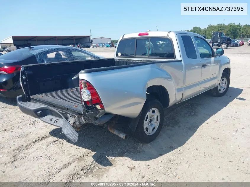 2010 Toyota Tacoma Access Cab VIN: 5TETX4CN5AZ737395 Lot: 40176295