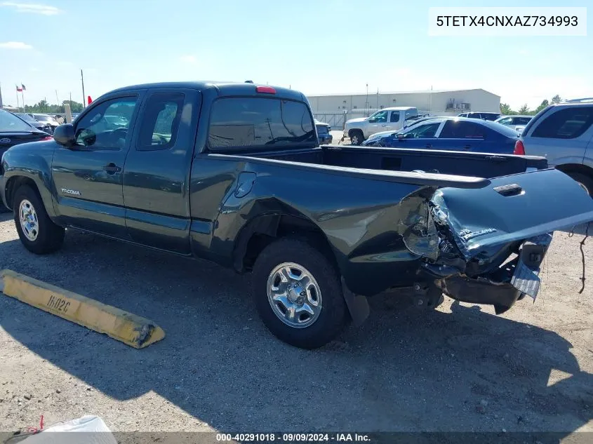 2010 Toyota Tacoma VIN: 5TETX4CNXAZ734993 Lot: 40291018