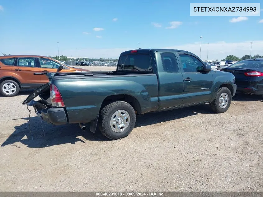 2010 Toyota Tacoma VIN: 5TETX4CNXAZ734993 Lot: 40291018