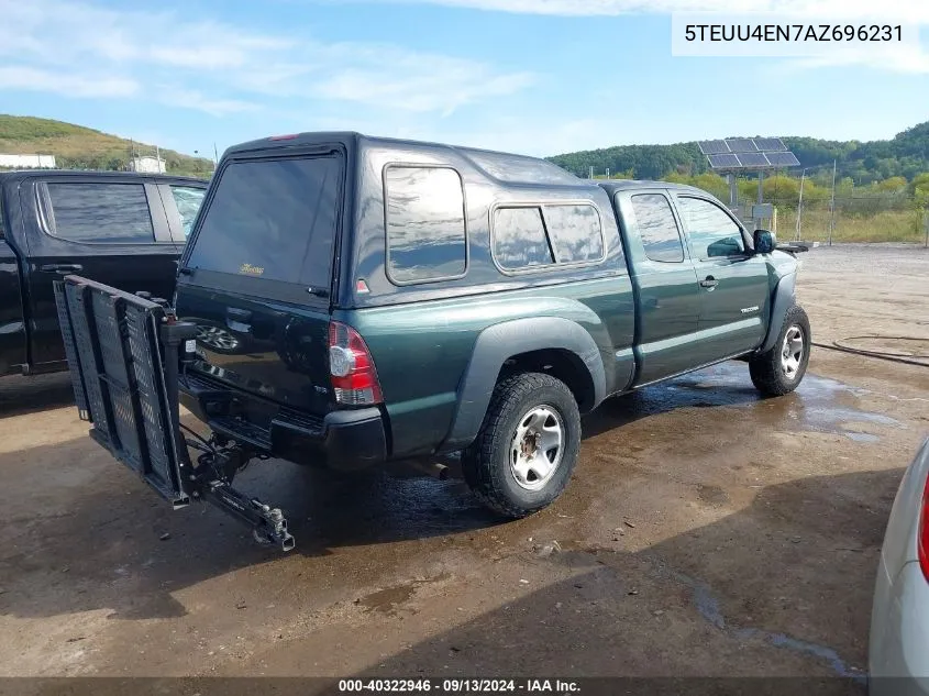 2010 Toyota Tacoma Access Cab VIN: 5TEUU4EN7AZ696231 Lot: 40322946