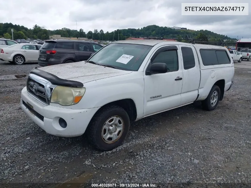 2010 Toyota Tacoma VIN: 5TETX4CN3AZ674717 Lot: 40325071