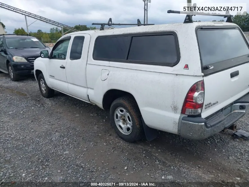 2010 Toyota Tacoma VIN: 5TETX4CN3AZ674717 Lot: 40325071