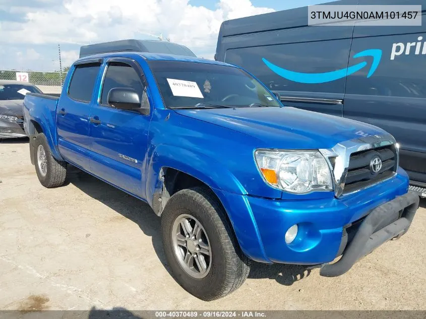 2010 Toyota Tacoma Prerunner V6 VIN: 3TMJU4GN0AM101457 Lot: 40370489