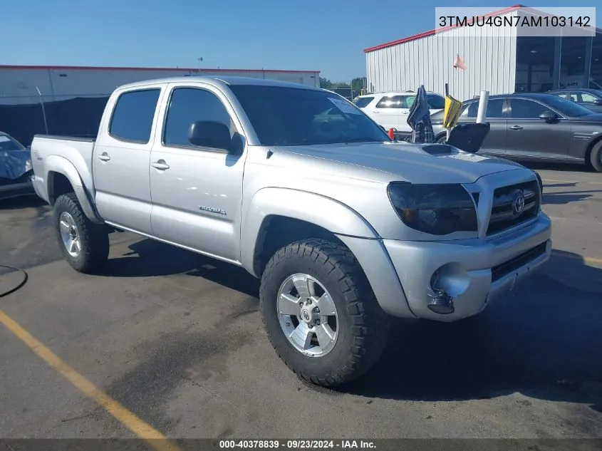 2010 Toyota Tacoma Prerunner V6 VIN: 3TMJU4GN7AM103142 Lot: 40378839