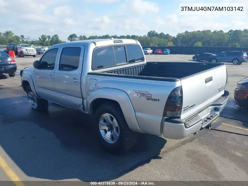 2010 Toyota Tacoma Prerunner V6 VIN: 3TMJU4GN7AM103142 Lot: 40378839