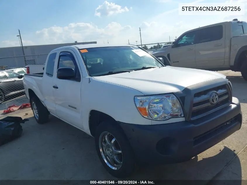 2010 Toyota Tacoma VIN: 5TETX4CN3AZ687256 Lot: 40401546