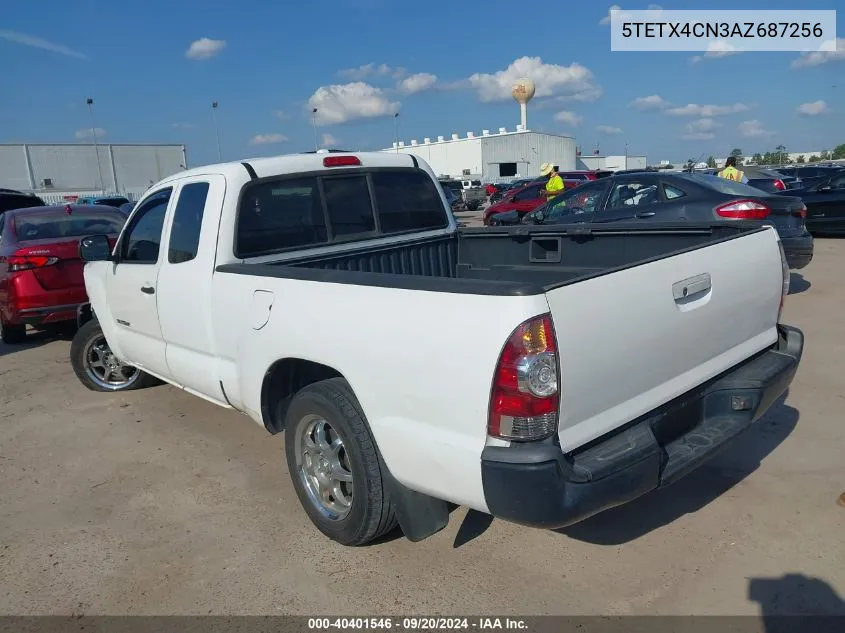 2010 Toyota Tacoma VIN: 5TETX4CN3AZ687256 Lot: 40401546