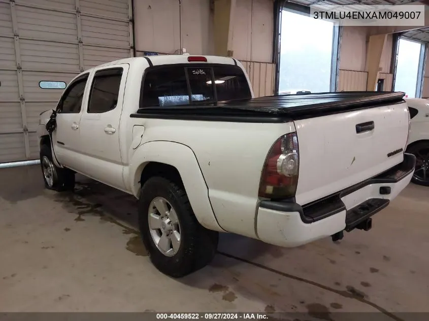 2010 Toyota Tacoma Base V6 VIN: 3TMLU4ENXAM049007 Lot: 40459522