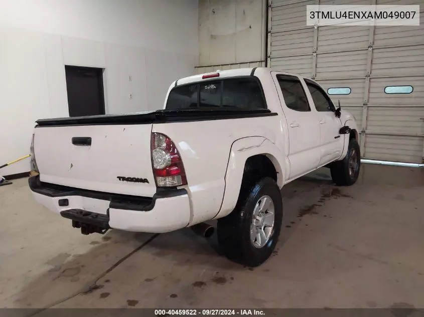 2010 Toyota Tacoma Base V6 VIN: 3TMLU4ENXAM049007 Lot: 40459522