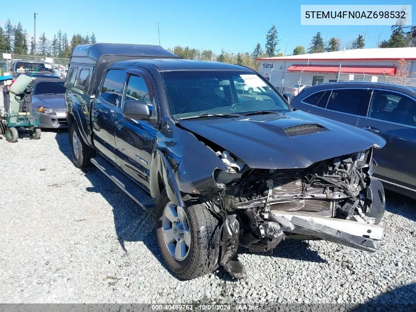 2010 Toyota Tacoma Double Cab Long Bed VIN: 5TEMU4FN0AZ698532 Lot: 40469763