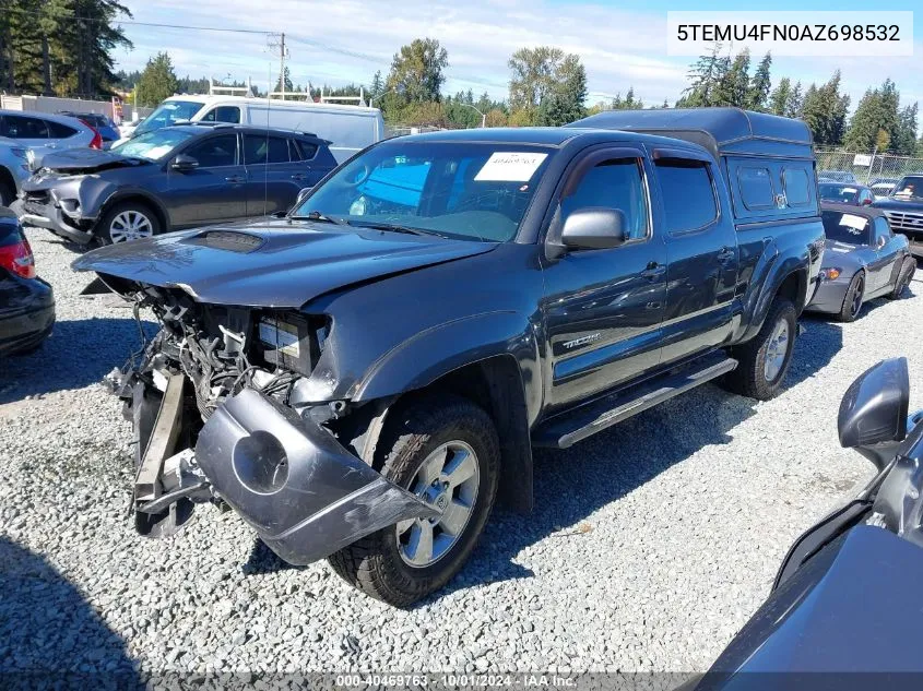 2010 Toyota Tacoma Double Cab Long Bed VIN: 5TEMU4FN0AZ698532 Lot: 40469763