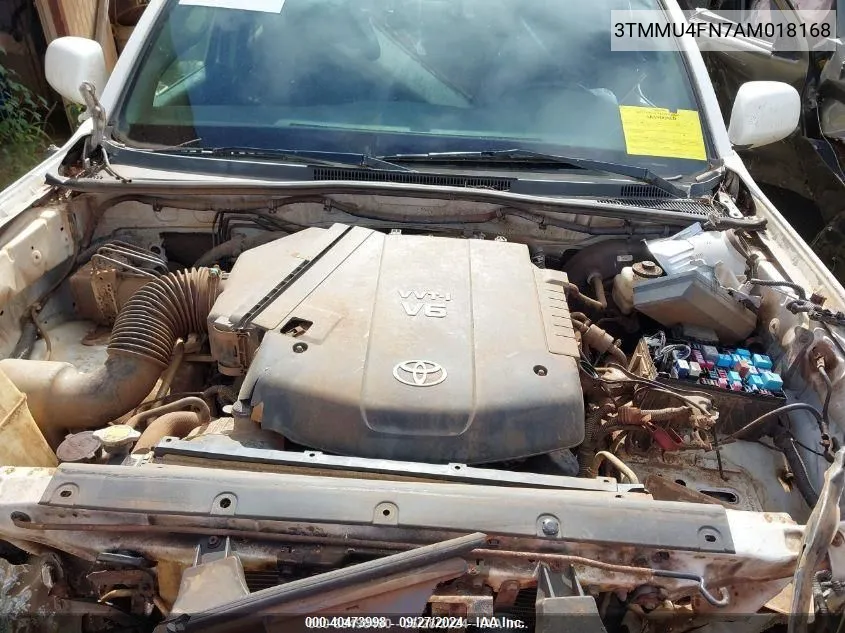 3TMMU4FN7AM018168 2010 Toyota Tacoma Base V6