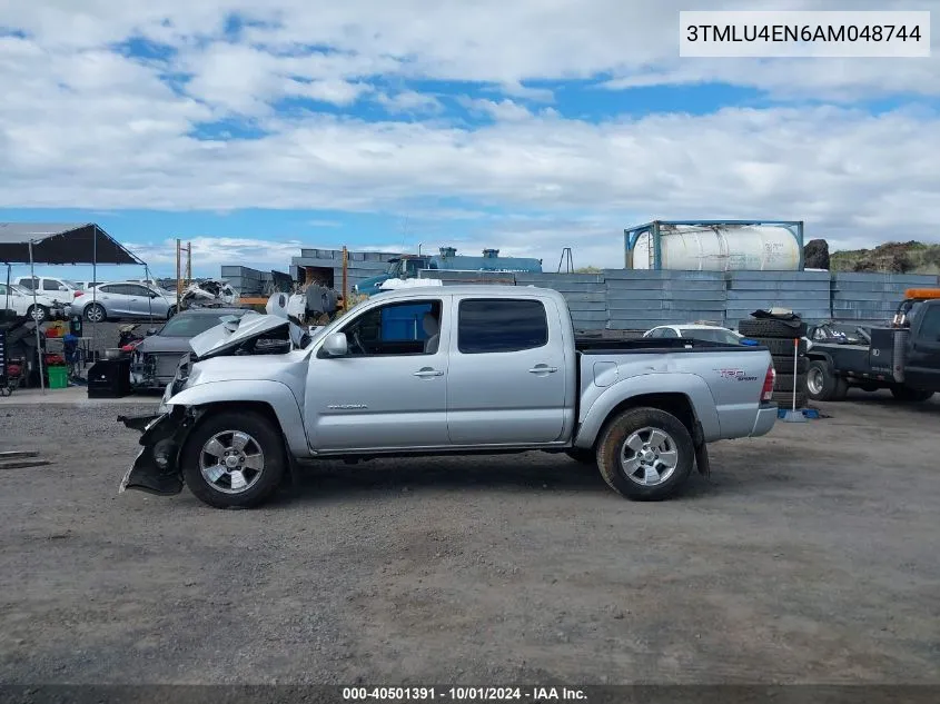 2010 Toyota Tacoma Base V6 VIN: 3TMLU4EN6AM048744 Lot: 40501391