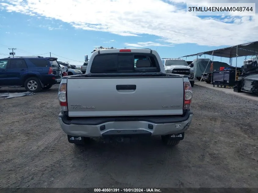 2010 Toyota Tacoma Base V6 VIN: 3TMLU4EN6AM048744 Lot: 40501391