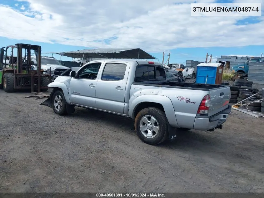 2010 Toyota Tacoma Base V6 VIN: 3TMLU4EN6AM048744 Lot: 40501391