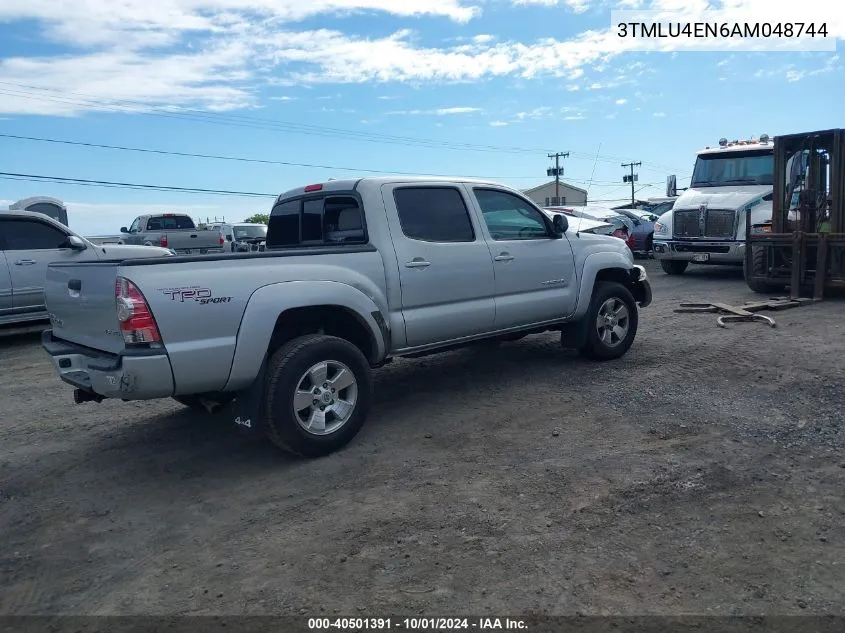 2010 Toyota Tacoma Base V6 VIN: 3TMLU4EN6AM048744 Lot: 40501391