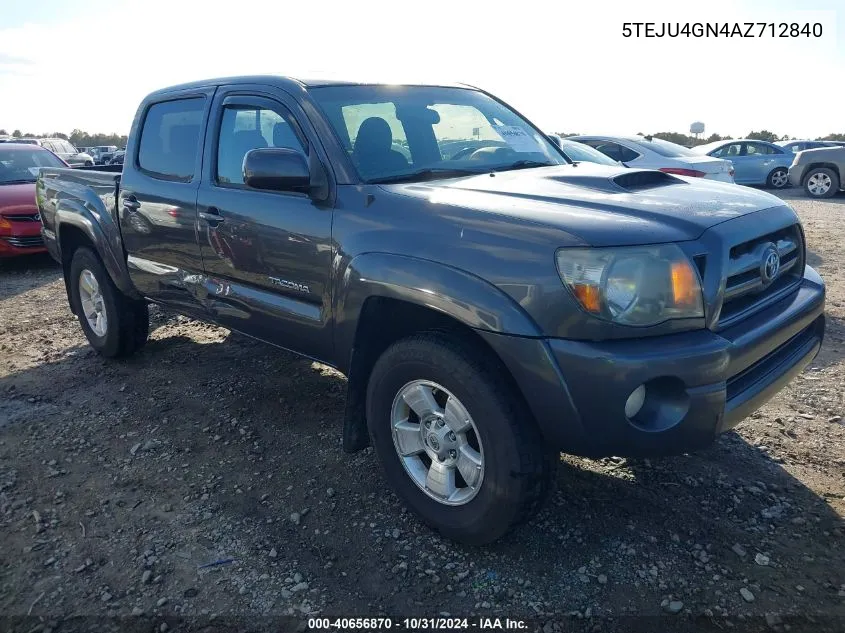 2010 Toyota Tacoma Double Cab Prerunner VIN: 5TEJU4GN4AZ712840 Lot: 40656870