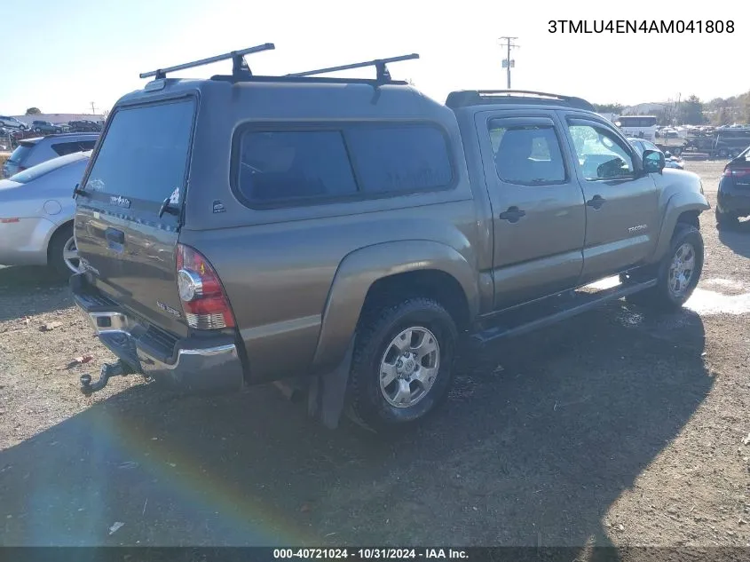 2010 Toyota Tacoma Base V6 VIN: 3TMLU4EN4AM041808 Lot: 40721024