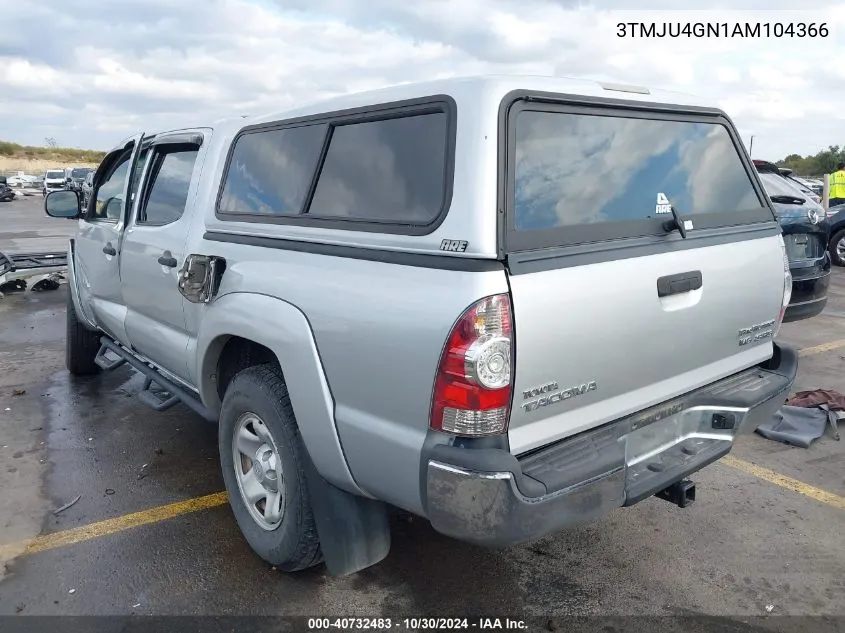 2010 Toyota Tacoma Prerunner V6 VIN: 3TMJU4GN1AM104366 Lot: 40732483