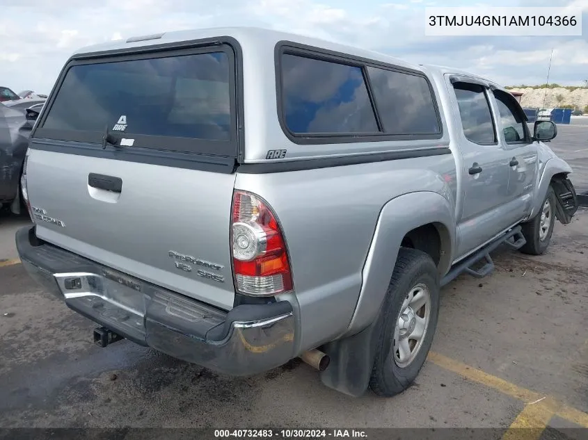 2010 Toyota Tacoma Prerunner V6 VIN: 3TMJU4GN1AM104366 Lot: 40732483