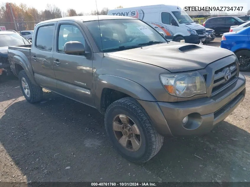 2010 Toyota Tacoma Double Cab VIN: 5TELU4EN9AZ734747 Lot: 40761760