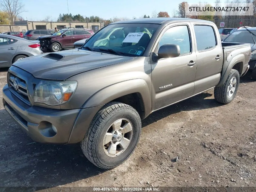 2010 Toyota Tacoma Double Cab VIN: 5TELU4EN9AZ734747 Lot: 40761760