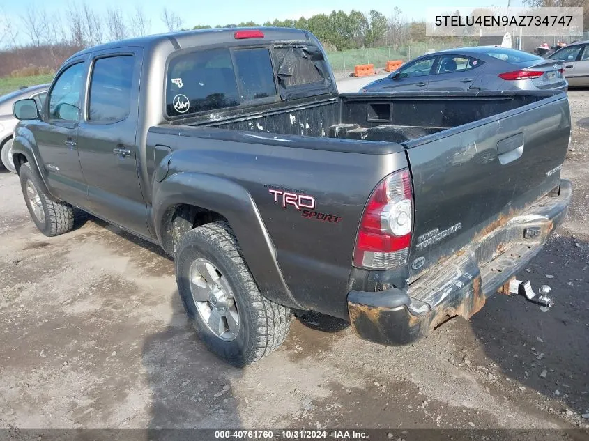 2010 Toyota Tacoma Double Cab VIN: 5TELU4EN9AZ734747 Lot: 40761760