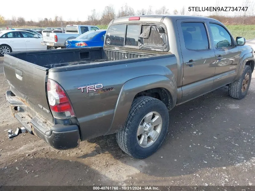 2010 Toyota Tacoma Double Cab VIN: 5TELU4EN9AZ734747 Lot: 40761760