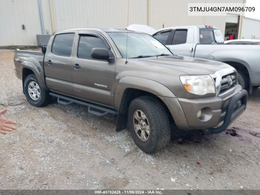 2010 Toyota Tacoma Double Cab Prerunner VIN: 3TMJU4GN7AM096709 Lot: 40782428