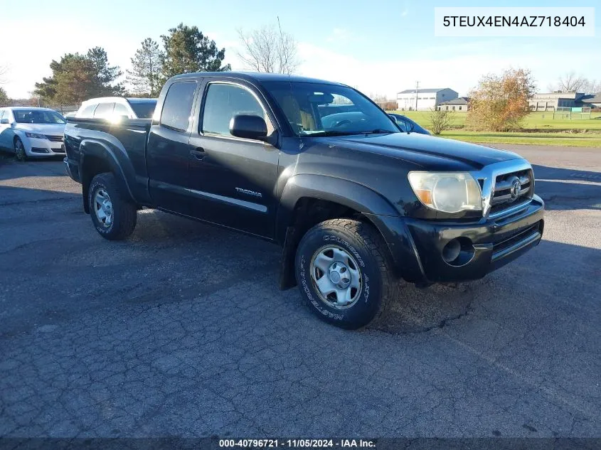 2010 Toyota Tacoma VIN: 5TEUX4EN4AZ718404 Lot: 40796721