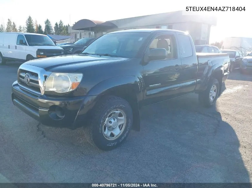 2010 Toyota Tacoma VIN: 5TEUX4EN4AZ718404 Lot: 40796721