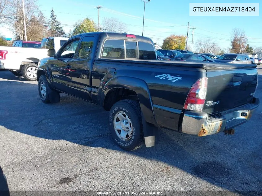 2010 Toyota Tacoma VIN: 5TEUX4EN4AZ718404 Lot: 40796721