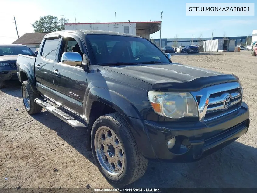 2010 Toyota Tacoma Prerunner V6 VIN: 5TEJU4GN4AZ688801 Lot: 40804407