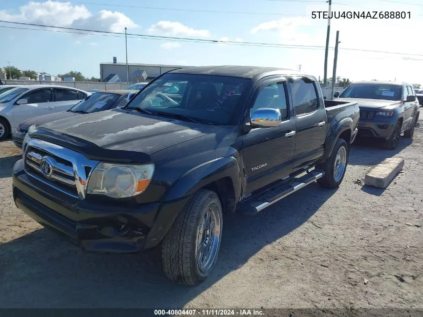 2010 Toyota Tacoma Prerunner V6 VIN: 5TEJU4GN4AZ688801 Lot: 40804407