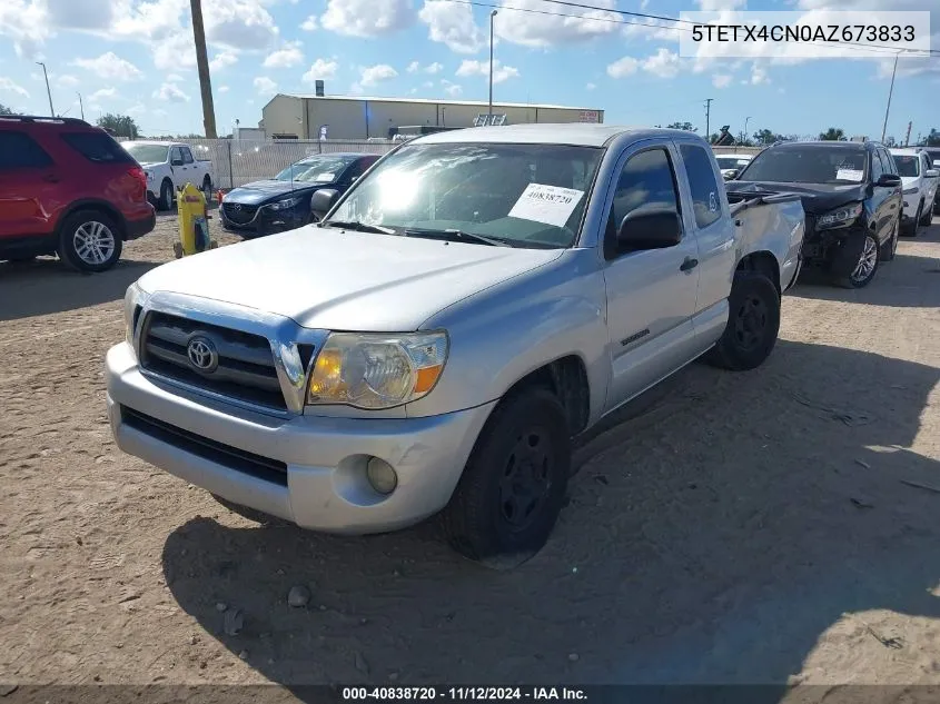 2010 Toyota Tacoma VIN: 5TETX4CN0AZ673833 Lot: 40838720