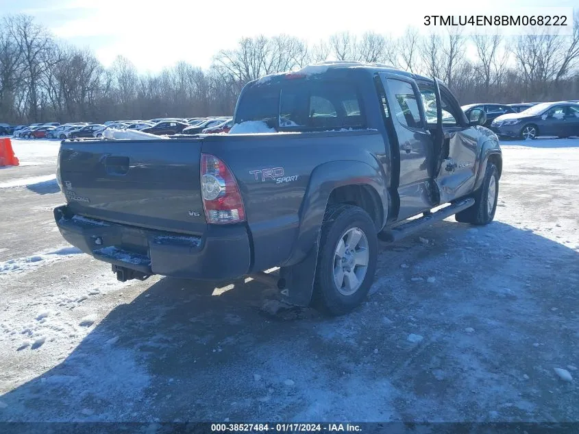 2011 Toyota Tacoma Base V6 VIN: 3TMLU4EN8BM068222 Lot: 38527484