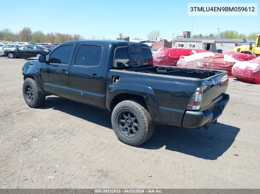 2011 Toyota Tacoma Base V6 VIN: 3TMLU4EN9BM059612 Lot: 39232533