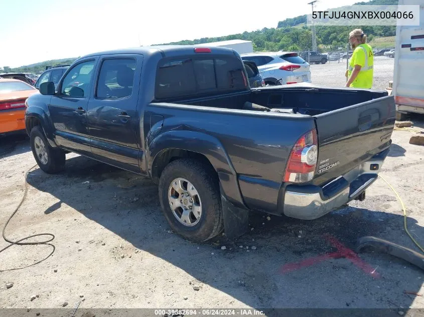 2011 Toyota Tacoma Prerunner V6 VIN: 5TFJU4GNXBX004066 Lot: 39582694