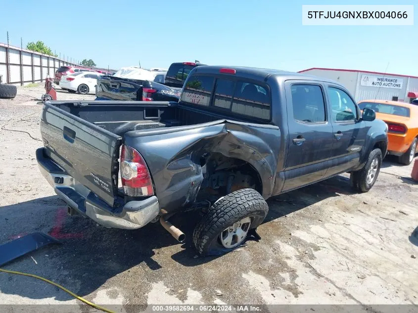 2011 Toyota Tacoma Prerunner V6 VIN: 5TFJU4GNXBX004066 Lot: 39582694