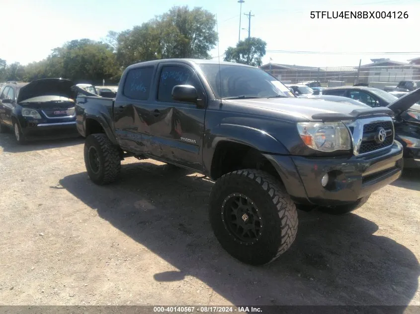 2011 Toyota Tacoma Base V6 VIN: 5TFLU4EN8BX004126 Lot: 40140567