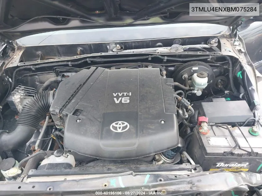 3TMLU4ENXBM075284 2011 Toyota Tacoma Base V6