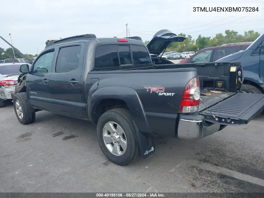 2011 Toyota Tacoma Base V6 VIN: 3TMLU4ENXBM075284 Lot: 40195106