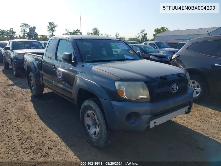 2011 Toyota Tacoma Base V6 VIN: 5TFUU4EN0BX004299 Lot: 40219516