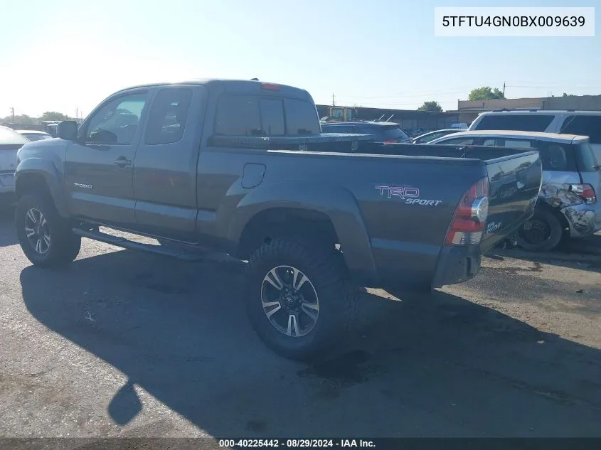 2011 Toyota Tacoma Prerunner V6 VIN: 5TFTU4GN0BX009639 Lot: 40225442