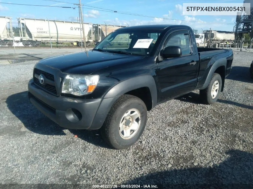 2011 Toyota Tacoma VIN: 5TFPX4EN6BX005431 Lot: 40227726