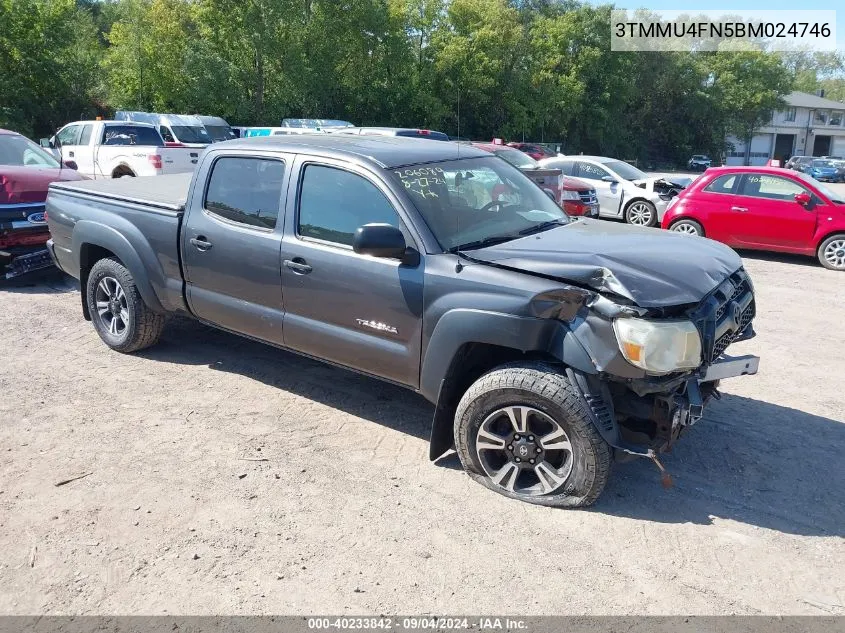 2011 Toyota Tacoma Double Cab Long Bed VIN: 3TMMU4FN5BM024746 Lot: 40233842