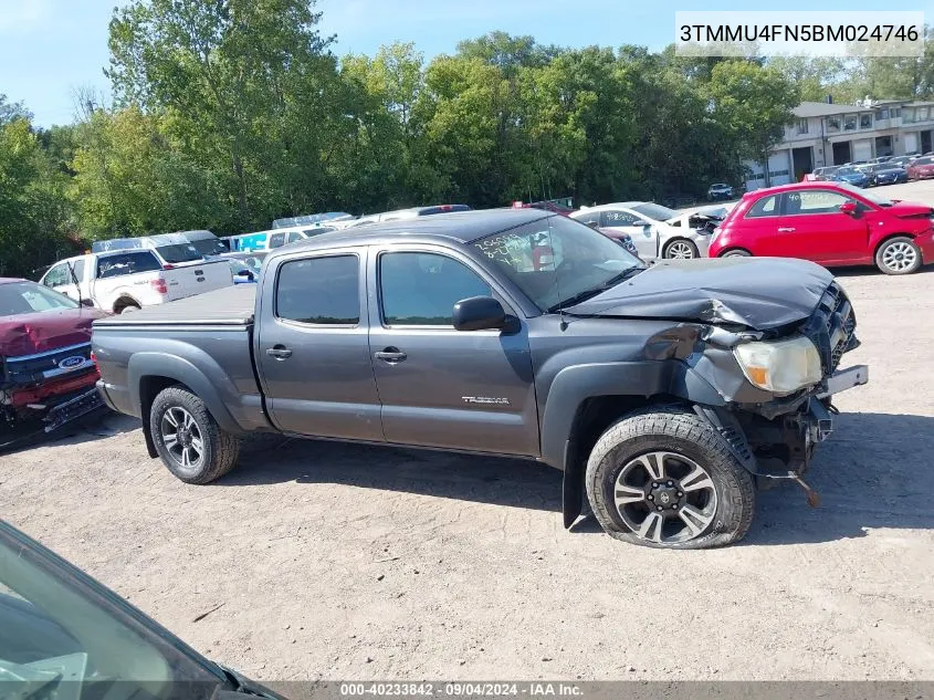 2011 Toyota Tacoma Double Cab Long Bed VIN: 3TMMU4FN5BM024746 Lot: 40233842