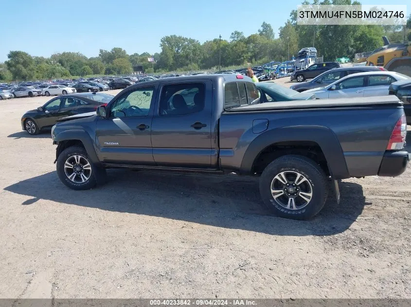 2011 Toyota Tacoma Double Cab Long Bed VIN: 3TMMU4FN5BM024746 Lot: 40233842